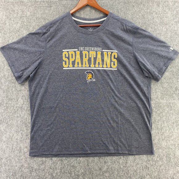 UNC Greensboro Spartans Champion T-Shirt 2XL Heather Gray SS Bar Logo UNCG‎ NWT - Picture 1 of 8